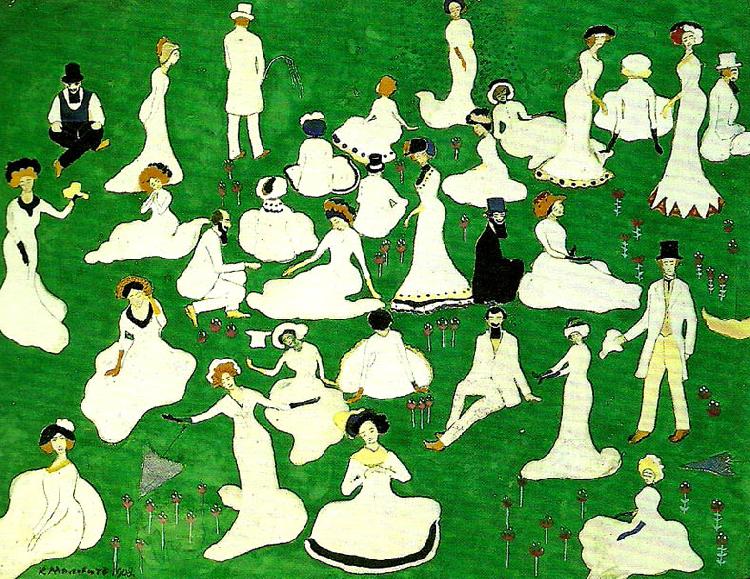 Kazimir Malevich relaxing